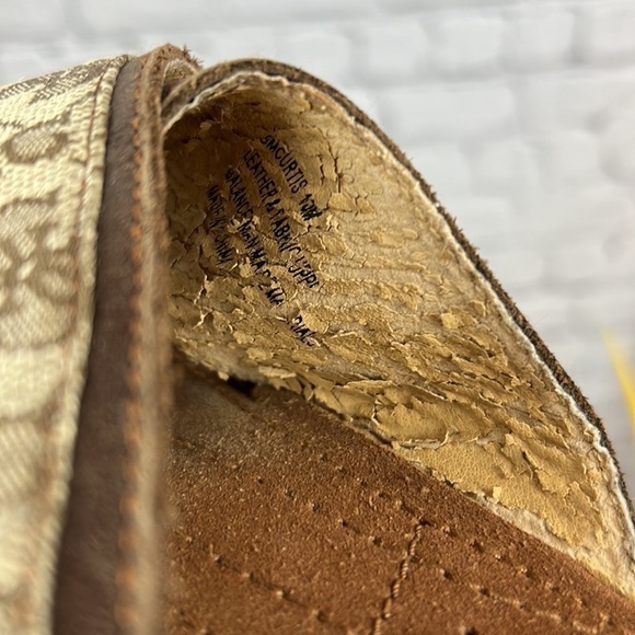 GUESS Men’s Criss Cross Sandals, Leather & Monogram Fabric Size 11.5 - Picture 9 of 9